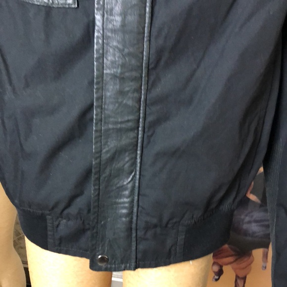 YIGAL AZROUEL Mens Leather and cotton Jacket Size L - Picture 4 of 10